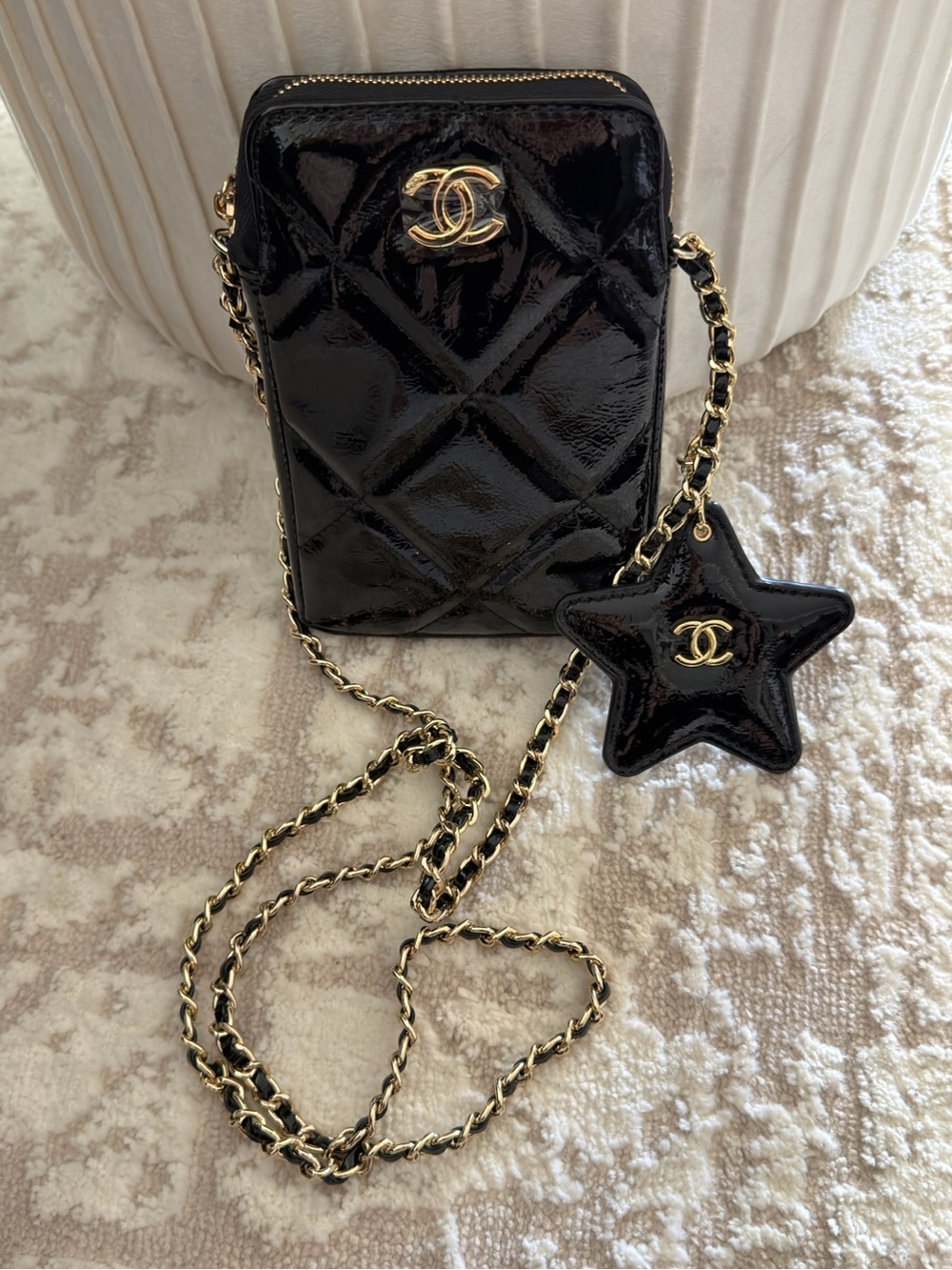 Chanel Makeup Bag with Star Charm
